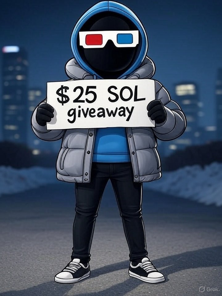 Lets Run a Small One 🫡 

     $25 $SOL • 5 Winners• $5 Each

❤️ 💙, Drop Your Fave Emoji, ♻️ (Not Mandatory but Always Appreciated) and Good Luck 🍀