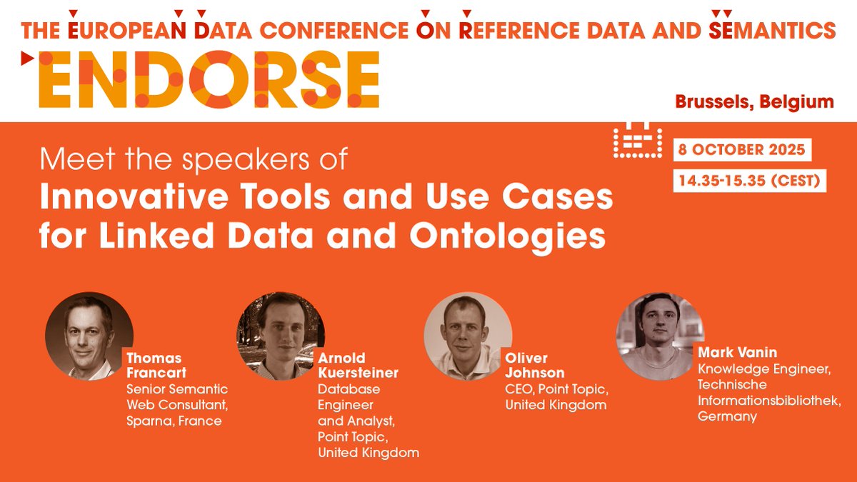 How can ontologies and knowledge graphs tackle real data challenges? 

Join us at #ENDORSE2025 to explore model-driven tools, collaborative platforms and telecom data integration in action.

👉 Register now: europa.eu/!JQ6yHw