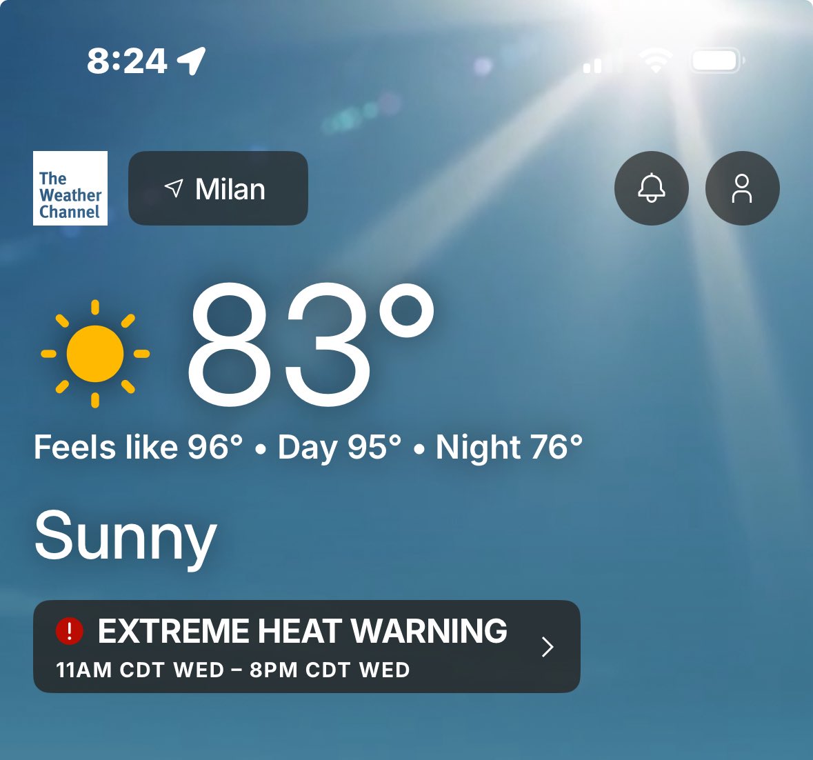 I remember last summer being an extremely hot summer, but I don’t remember it being nearly 100 by 9am. This humidity is crazy.