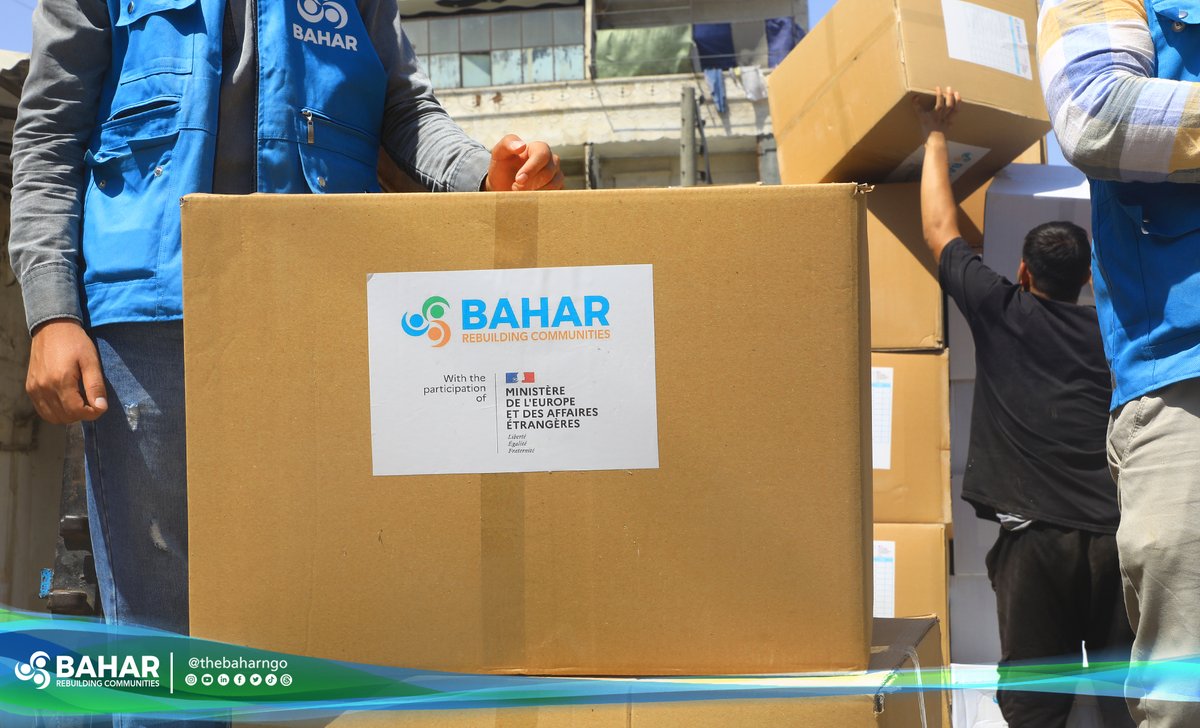 thebaharngo's tweet image. From the heart of Aleppo... Support that uplifts dignity and meets essential needs
As part of its ongoing efforts to improve living conditions and uphold human dignity, Bahar Organization distributed 340 Non-Food Item (NFI) kits and 500 personal hygiene kits to families in…