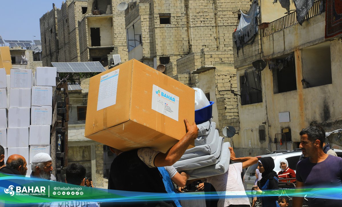 thebaharngo's tweet image. From the heart of Aleppo... Support that uplifts dignity and meets essential needs
As part of its ongoing efforts to improve living conditions and uphold human dignity, Bahar Organization distributed 340 Non-Food Item (NFI) kits and 500 personal hygiene kits to families in…