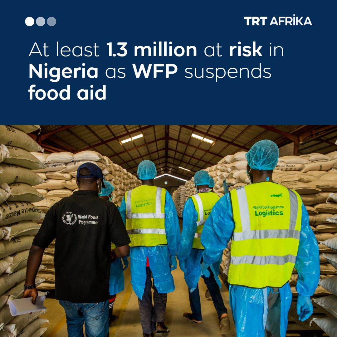 trtafrika's tweet image. The World Food Programme will be forced to suspend food and nutrition aid for 1.3 million people in Nigeria's violence-hit northeast at the end of July because stocks have run out, the agency says
Read more: trt.global/afrika-english…