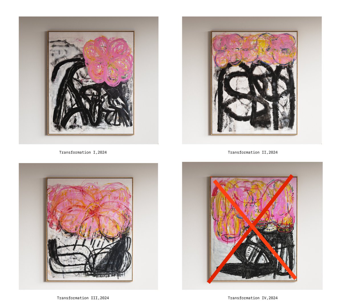 primitive_re's tweet image. I have these 3 beautiful paintings from Transformation series available.
Mix media on canvas (90x85cm / 100x100cm)
1500-2000usd (sol/eth equivalent)
Dm if you have a favourite &lt;3
Shipping word wide, unstreched