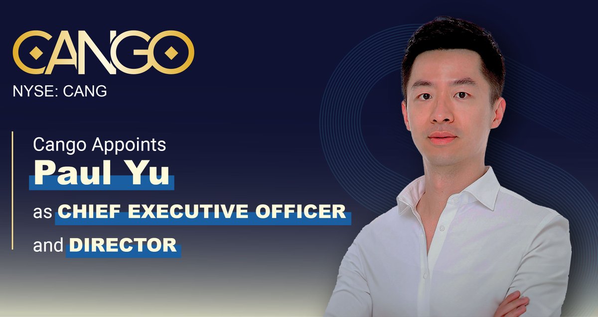 Cango_Group's tweet image. Cango announces the appointment of Mr. Paul Yu as CEO and Director.
Mr. Paul Yu brings 18+ years of leadership across BTC mining, energy, and asset management to drive future growth and innovation.
📎Read more: prnewswire.com/news-releases/…
$CANG