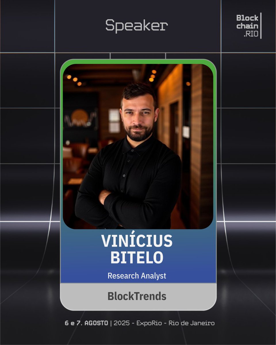 blockchain_rio's tweet image. 🚀 Junte-se a nós no #BlockchainRIO2025 para ouvir do especialista em criptomoedas @gauchoinvestido e do pesquisador e criador de conteúdo 📊 Vinícius Bitelo! Descubra suas insights sobre DeFi e tokenização. 💥 Adquira seus ingressos agora no hubs.ly/Q03y9yVH0 🎟️