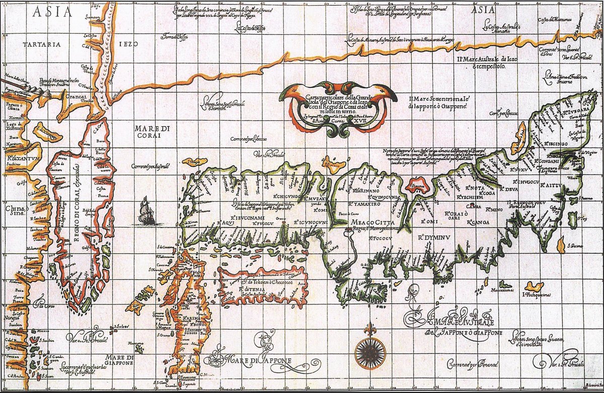 Old map of Japan (1643)