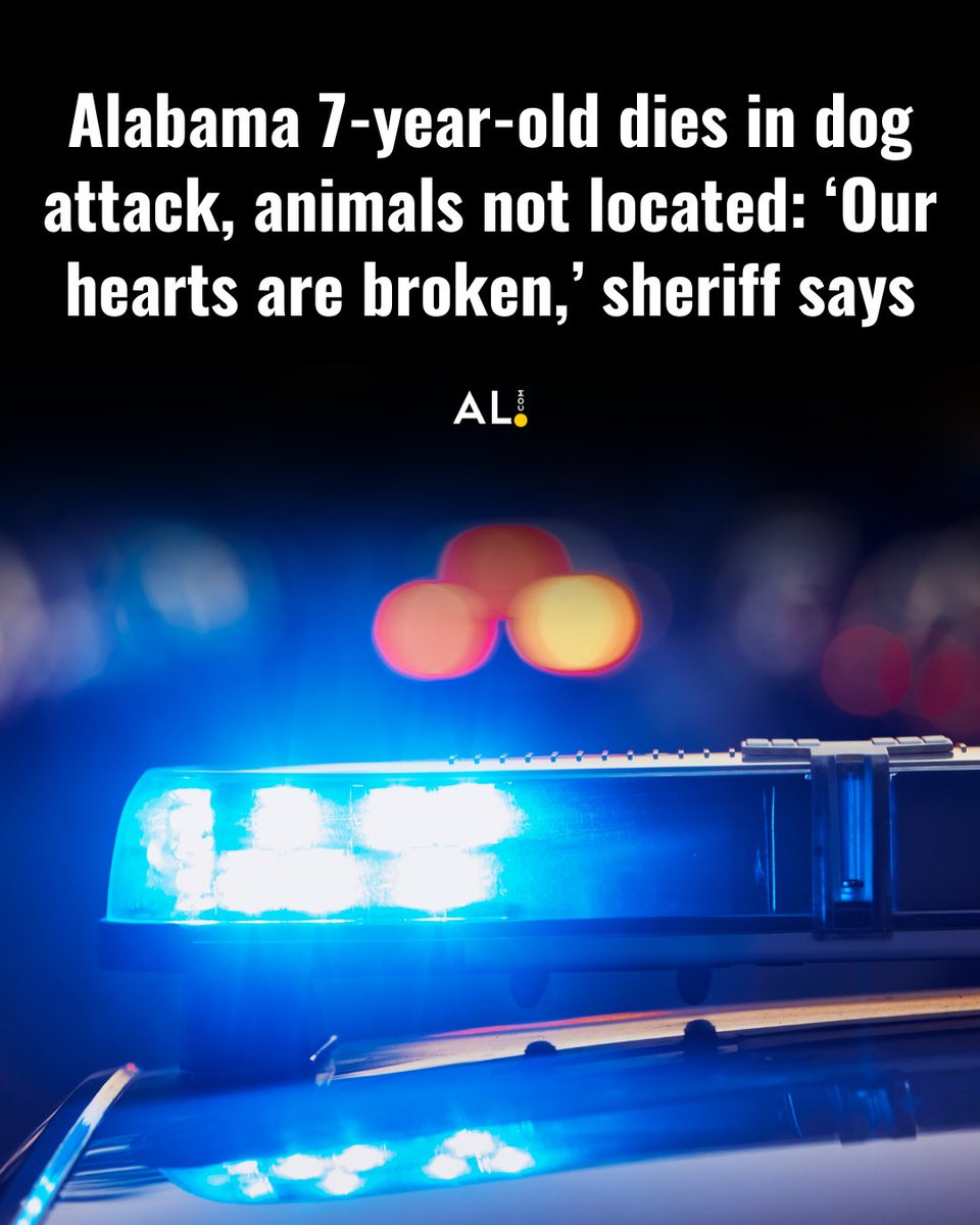 aldotcom's tweet image. 🔗: al.com/news/2025/07/a…
The child was taken to the hospital but died a short time later. The dog or dogs have not yet been located or secured.