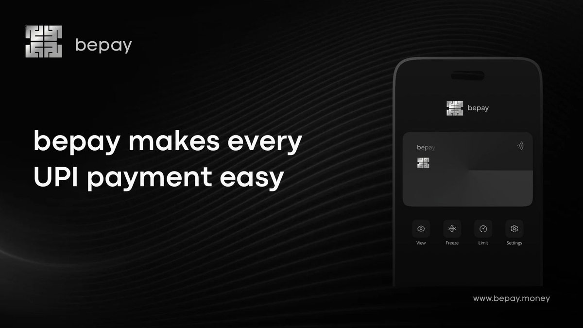 bepaymoney's tweet photo. Transform your UPI experience with bepay! 🌟
One platform for all your payment needs - QR scanning, instant transfers across every major app. ⚡
Effortless digital payments that just work. 🎯
#PaymentEvolution #bepay #UPIExcellence #DigitalFirst https://t.co/9P4QZ8SlTM