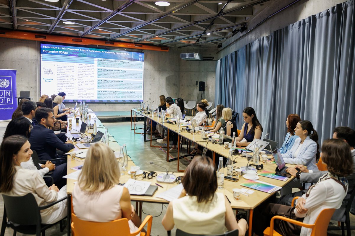 We joined Invest Moldova Agency event on SDG #Investor Map, with <a href="/IICPSD/">UNDP Private Sector</a>. This innovative &amp; analytical instrument will align investment opportunities with 🇲🇩 dev priorities &amp; SDGs. It also opens pathways to attract sustainable private capital &amp; boost public-private cooperation.
