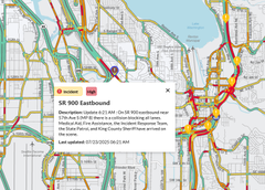 更新＃2：Tukwilaの近くのすべての東行きのレーンを完全にブロックしている57th Ave