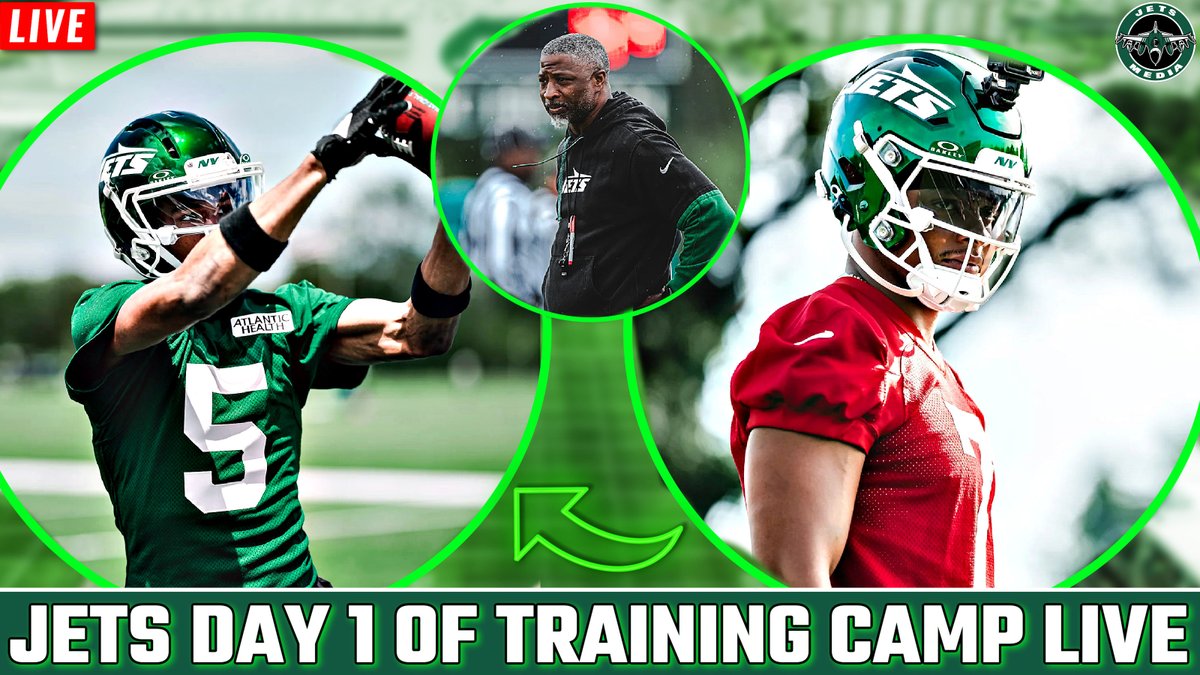 NYJets_Media's tweet image. π¨ Jets Training Camp Day 1 LIVE Play by Play Updates π youtube.com/live/mw1hGyopEβ¦ via @YouTube