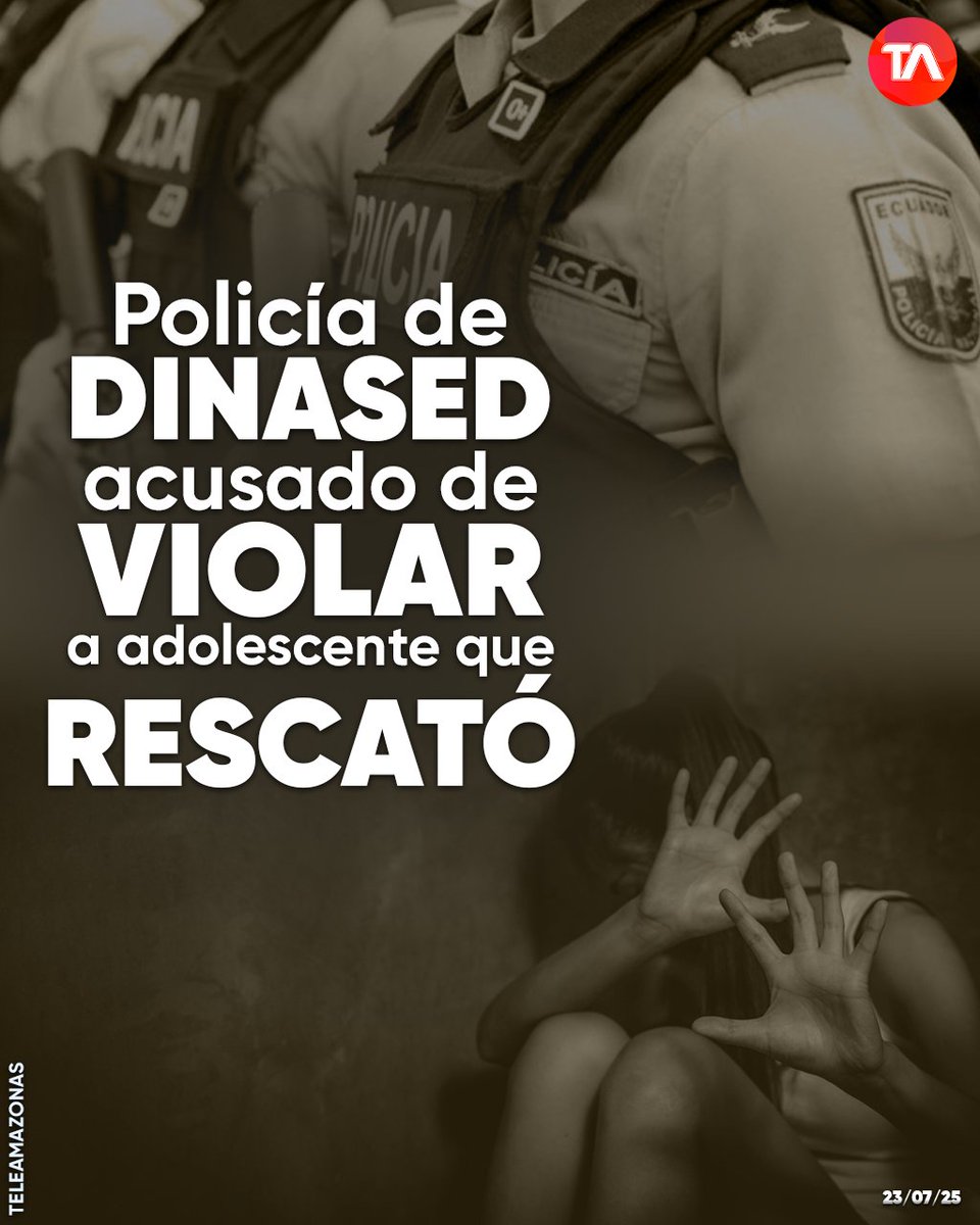 teleamazonasec's tweet photo. #ATENCIÓN | Policía de la Dinased va a prisión preventiva por violar a adolescente que rescató en Ecuador. Esto se sabe https://t.co/Bw6BqxWTLM https://t.co/86llm14NT8