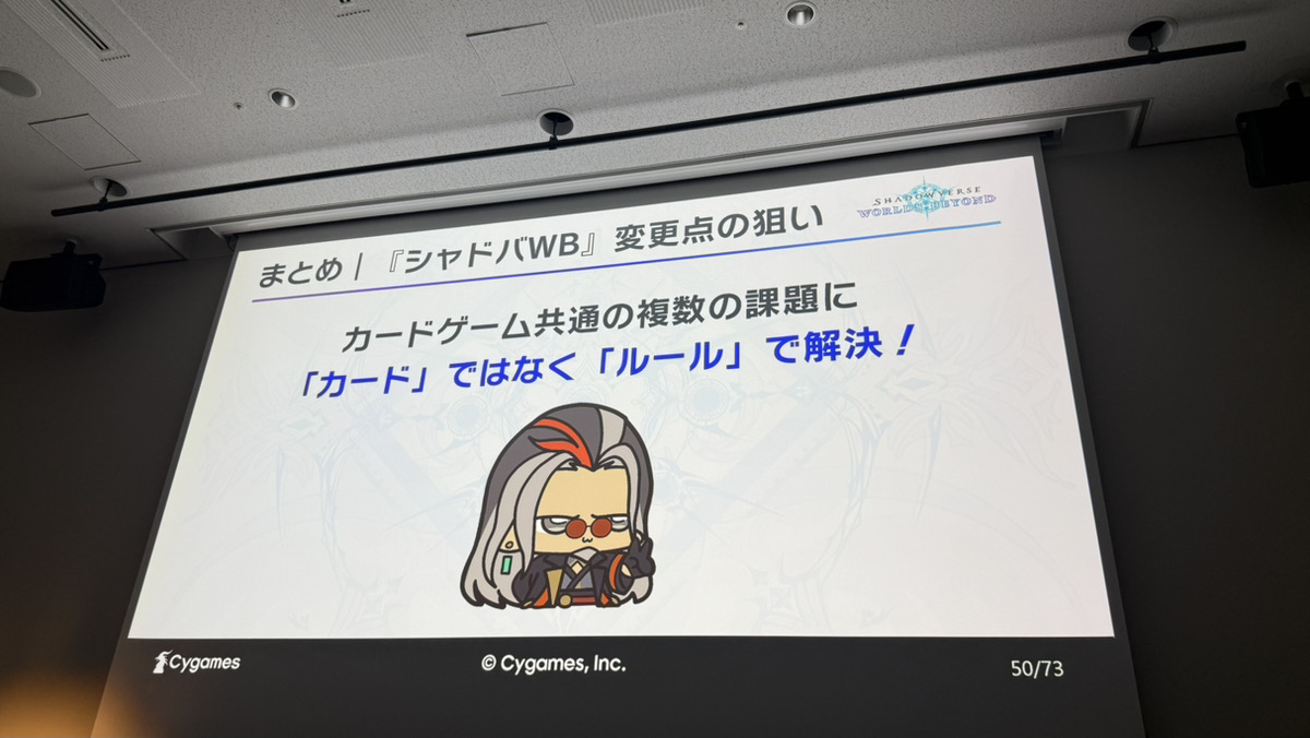oga_5648's tweet image. 「CEDEC」のシャドバビヨンド講演
個人的には"物足りない"内容だったなと。。
・先手有利問題について
「やったこと」への言及はあったものの
「定量的な成果」は明示されず
"先手勝率53%→51%に改善"
少なくともこんなファクトが欲しかった。。
(※統計取れるはず)
今後の取材で深堀していきたい