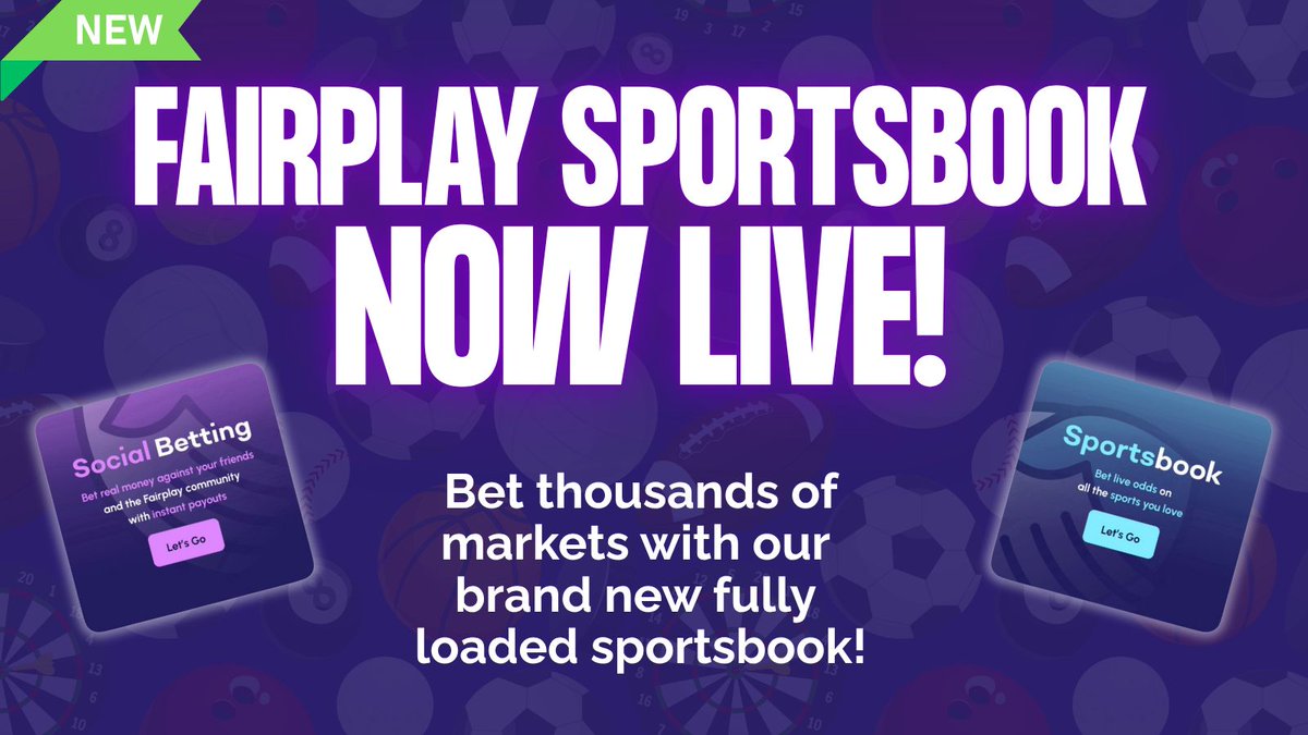 Fairplayapp's tweet image. 🚨 NOW LIVE! 🚨
The Fairplay Sportsbook has landed! 🏟️🔥
⚽ Bet live odds on thousands of markets
📲 1 wallet across both Social Betting & Sportsbook
👉 Update your app now: onelink.to/fairplay-sb
18+ | GambleAware
#Betting #Sportsbook #LaunchDay