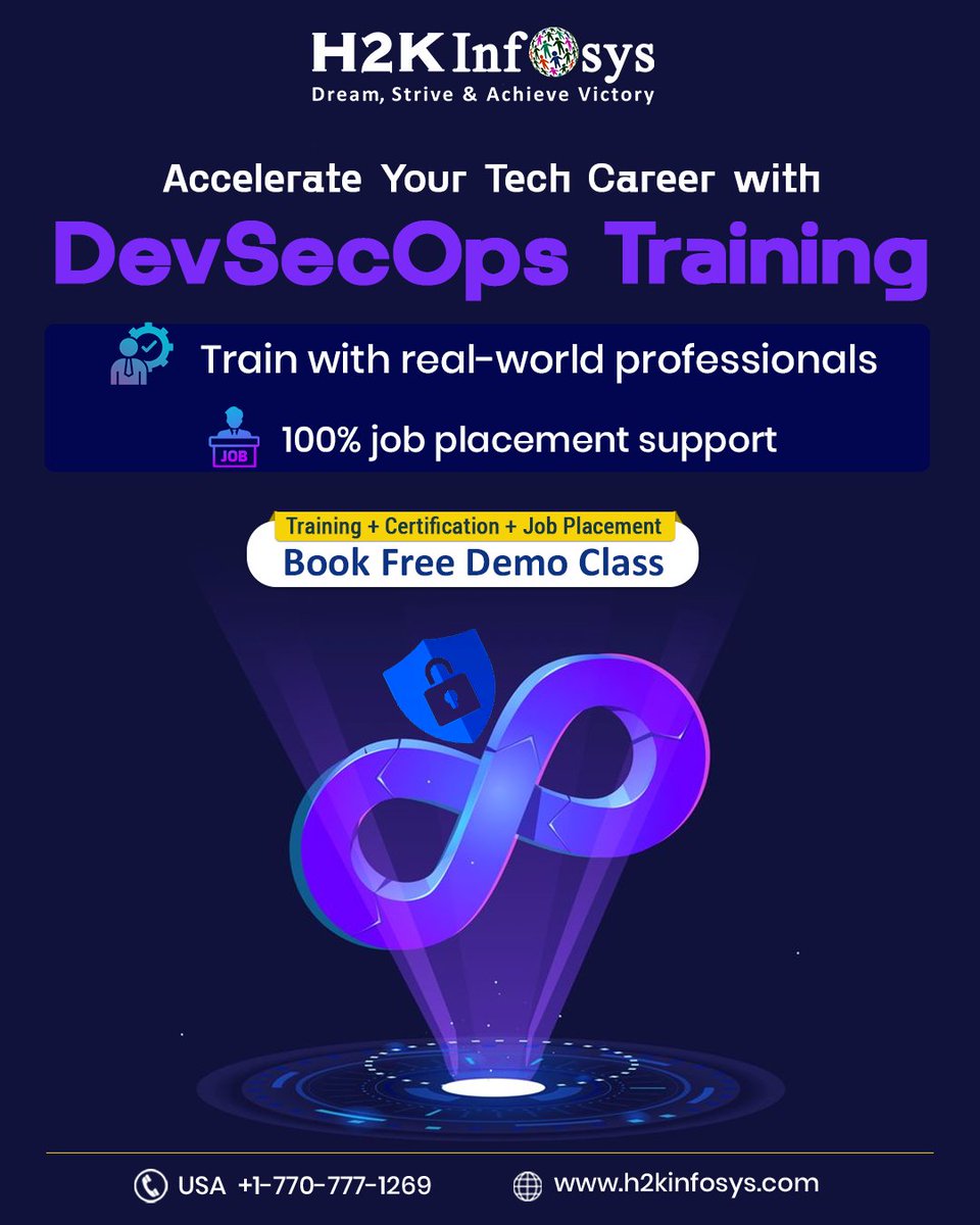 h2kinfosys's tweet image. 🔥 Want a secure future in tech?
Start with our DevSecOps Course today!
✅ Certification included
✅ 100% Job Placement Support
👉Enroll : h2kinfosys.com/courses/aws-de…
📞 +1 770-777-1269
📧 training@h2kinfosys.com
#DevSecOpsCourse #DevOpsSecurity #CyberSecurityJobs #ITCareerSwitch
