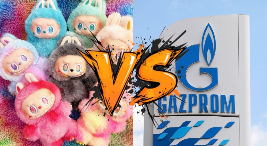 KShevchenkoReal's tweet image. Children toys #Labubu just beat #Gazprom in market value 😂 Yes, Chinese toy company is now worth $42.4B, while the Russian gas giant has dropped to $38.8B. Love it! #MakeRussiaPay #RussianEconomy