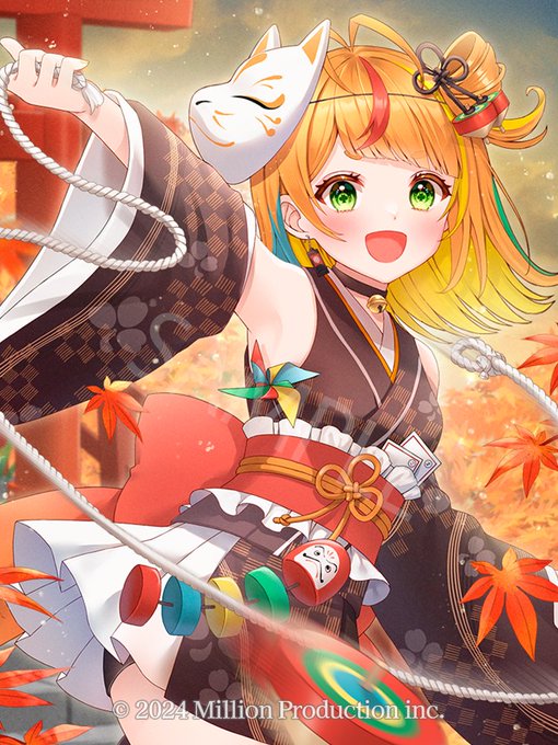 VTuberウエハース、ミリプロ所属小廻こま様⛩🔅のイラストを担当させて頂いております! 4/6枚 