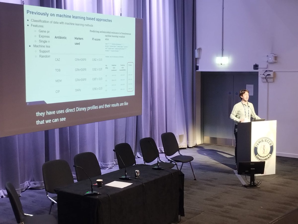 Now, Alper Yurtseven (Helmholtz Institute) tackles #AMR at #CAMDA25, #ISMBECCB2025 by predicting resistance across 9 key bacterial species using machine learning. With a focus on scalable, cross-species models in the fight against antimicrobial resistance.