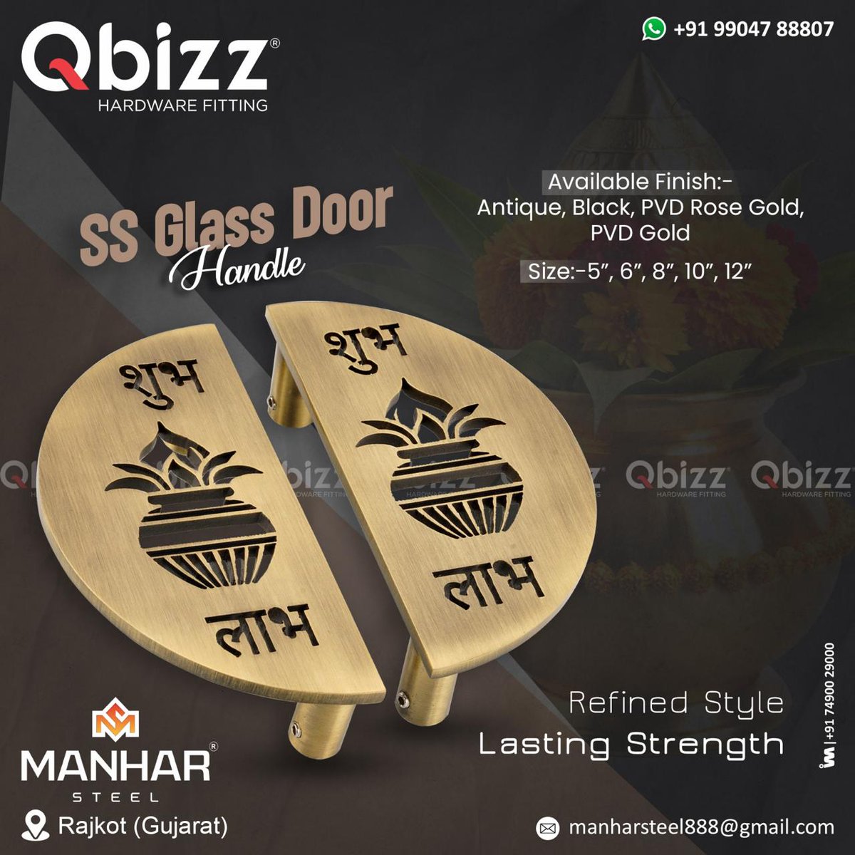 ibais_hardware's tweet photo. MANHAR STEEL - RAJKOT

For enquiry via WhatsApp click:
https://t.co/WIXE7dpEhF

Mr. Ravi Patel - +919904788807
#doors #glassdoorhandle #handlehardware #handle #hardwarefitting #hardwarehandle #glassdoor #glass
.
@ibais_hardware https://t.co/oVd4iRHSsU