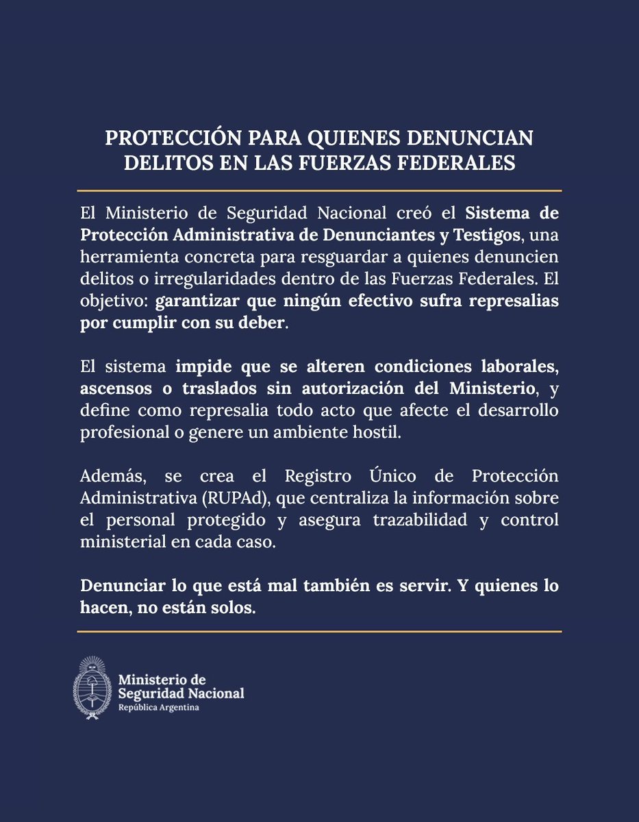 Ministerio de Seguridad Nacional (@minseguridad_ar) on Twitter photo 