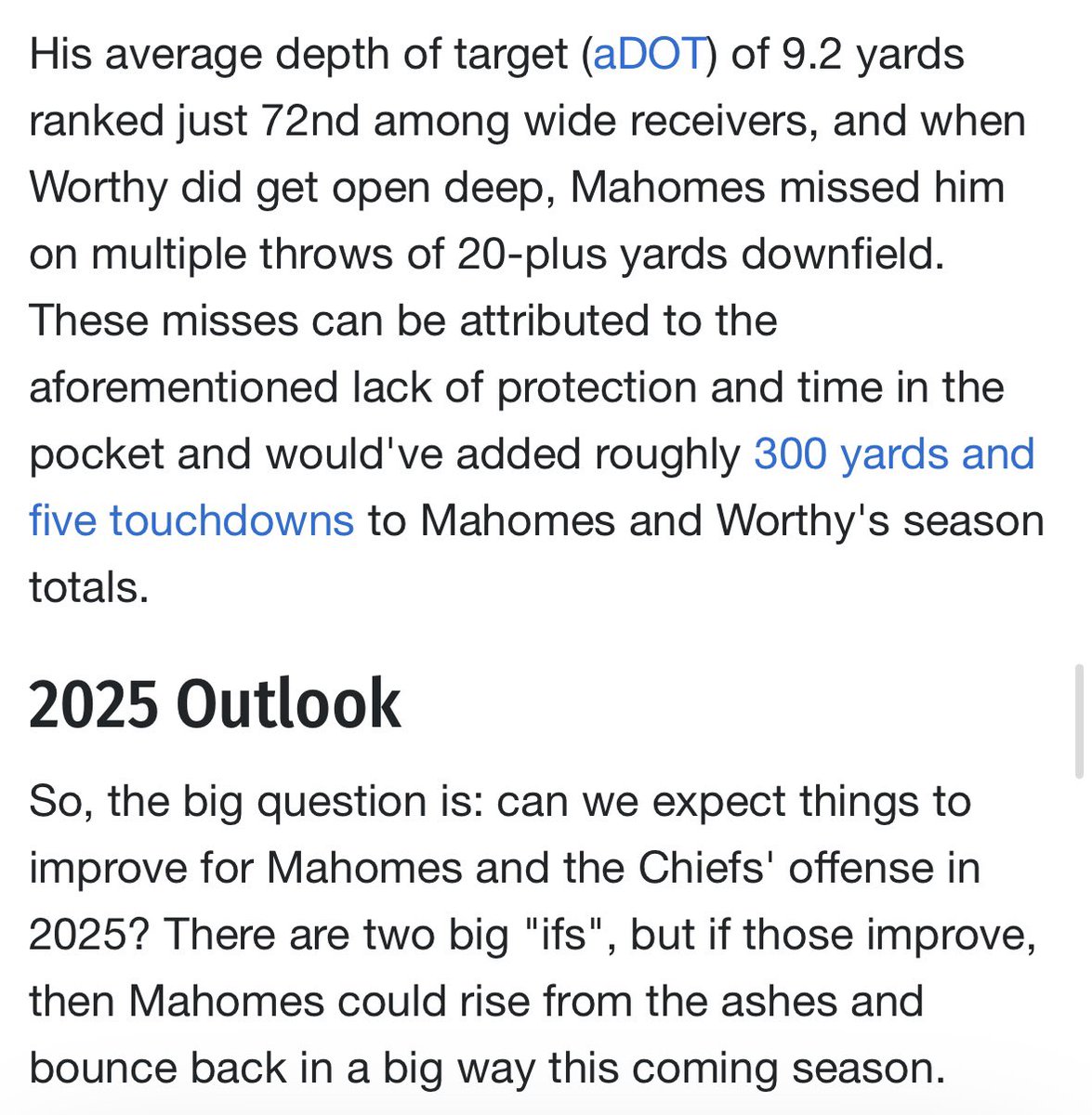 Just did a deep dive last week on Mahomes heading into 2025  👀

footballguys.com/article/2025-s…