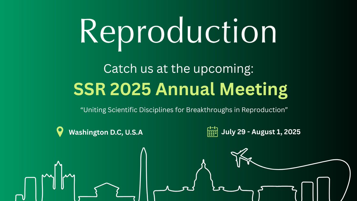 ReprodJournal's tweet image. Reproduction is heading to SSR 2025 in Washington D.C.! 🇺🇸
Visit our booth to learn about publishing with us, chat with the team, and explore our latest Special Collections.
We’re there to answer all your questions - see you there!