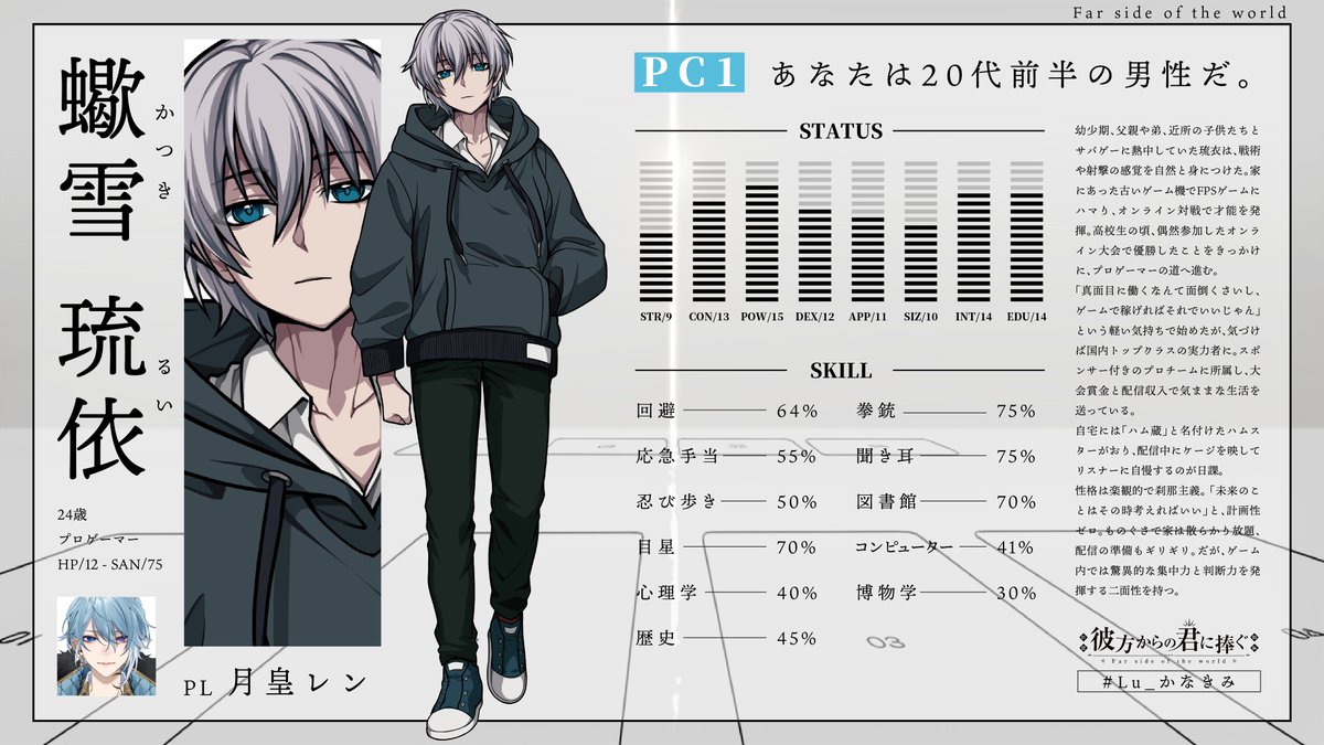 citrus_drops's tweet image. #Lu_かなきみ へお越しいただく探索者のみなさまです。 皆さまをお待ちしておりました。
illustration by @saimo_imoimo
designed by @air_trpg