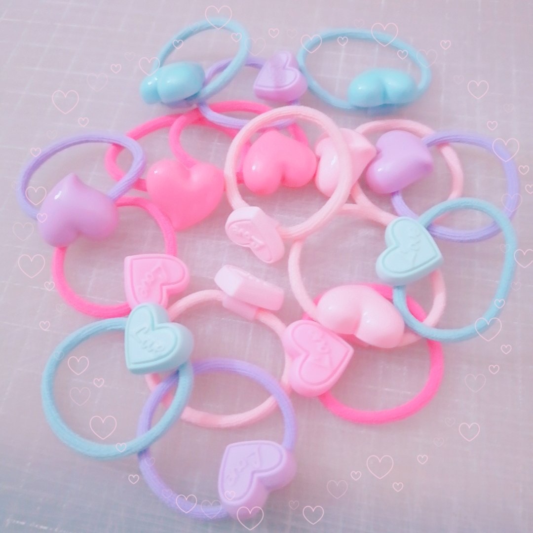 syrup29's tweet image. ヘアゴムつくってみた💗