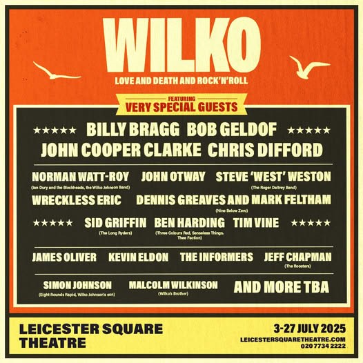 chrisdifford's tweet photo. I’ll be a Special Guest at this Sunday’s 3pm show of Wilko: Love and Death and Rock'n'Roll, a fantastic tribute to Wilko Johnson with drama, comedy, and music at the Leicester Square Theatre. The last few tickets are available from https://t.co/WxXgonttBV https://t.co/iqqRSjOxxK