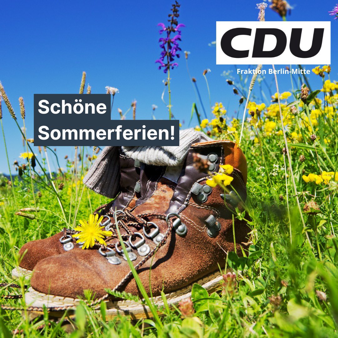 fraktion_cdu's tweet photo. Letzter Schultag, Zeugnisse und danach große Ferien! Wir wünschen einen wunderschönen Tag, viele gute Noten und vor allem schöne, erholsame Ferien!

#Sommerferien #bvvmitte https://t.co/MSOzGP2aMq