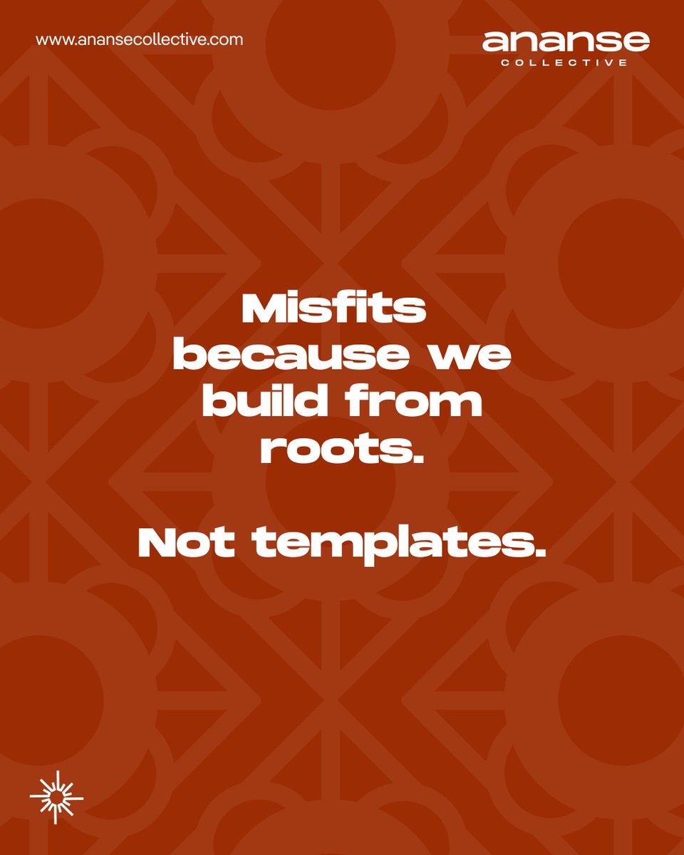 AnanseCollectiv's tweet image. We’re not here to replicate what’s trending.
We’re not trying to fit in. 

👇
We build from culture, story, and soul. We call it rooted.

Because REAL Impact starts with knowing your story.

#BuiltFromRoots #CreativeMisfits