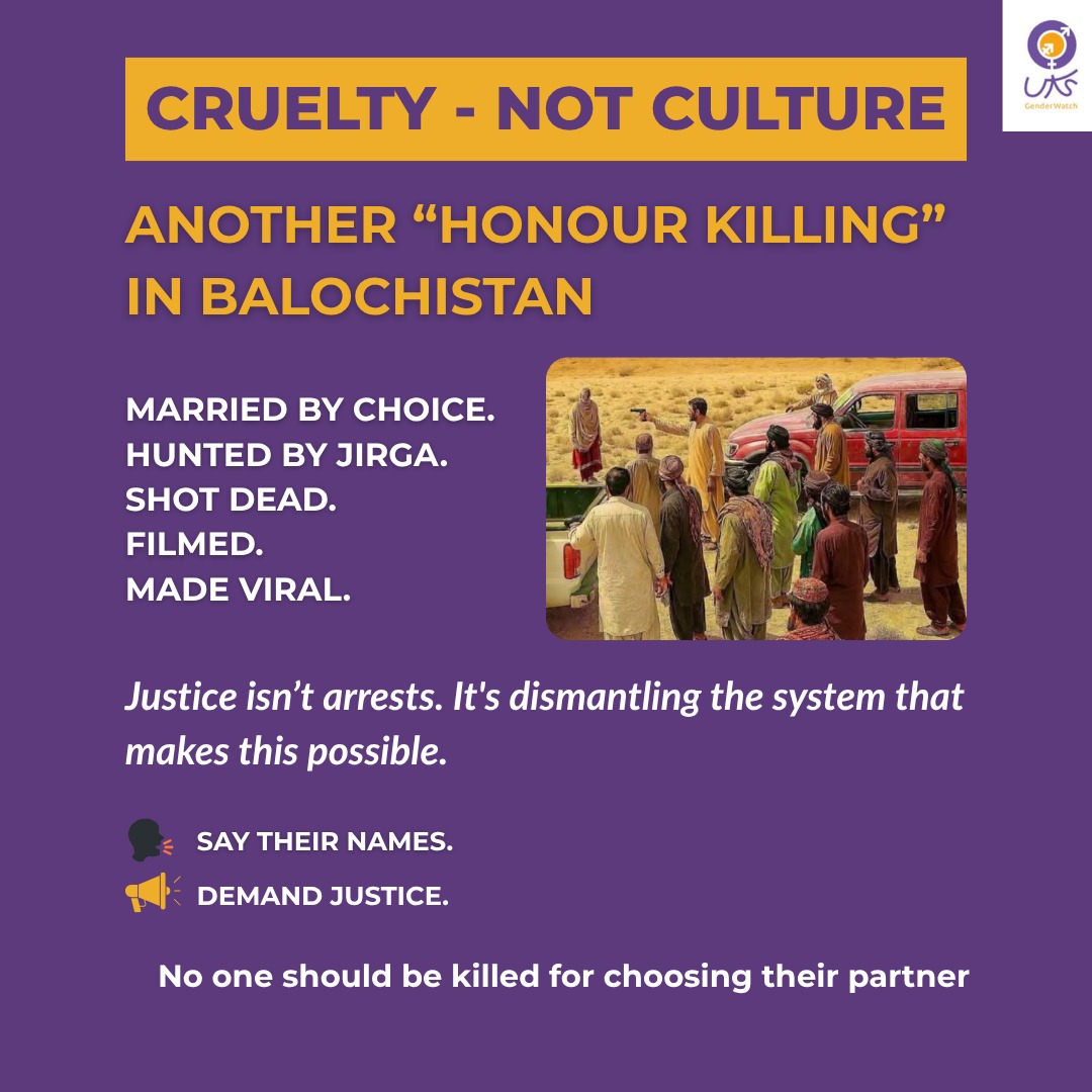 GENDER TERRORISM
Sheetal &amp; Zarak were executed in broad daylight killed for love.
“You may shoot me. Nothing else is allowed.” Sheetal’s last words.
500+* "honour" killings in Pakistan last year.
This is a human rights crisis.
🔗 brecorder.com/news/amp/41704…
#JusticeForSheetalAndZarak