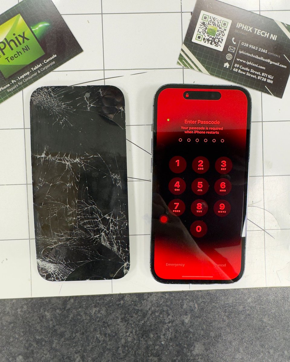 📱 iPhone 14 Pro – Smashed to Spotless 💥🔧

Check out this before &amp; after from today’s repair in our Belfast store.

From shattered to good-as-new, this iPhone 14 Pro is back in action and looking flawless.

No delays. No nonsense. Just trusted repairs right here in Belfast.