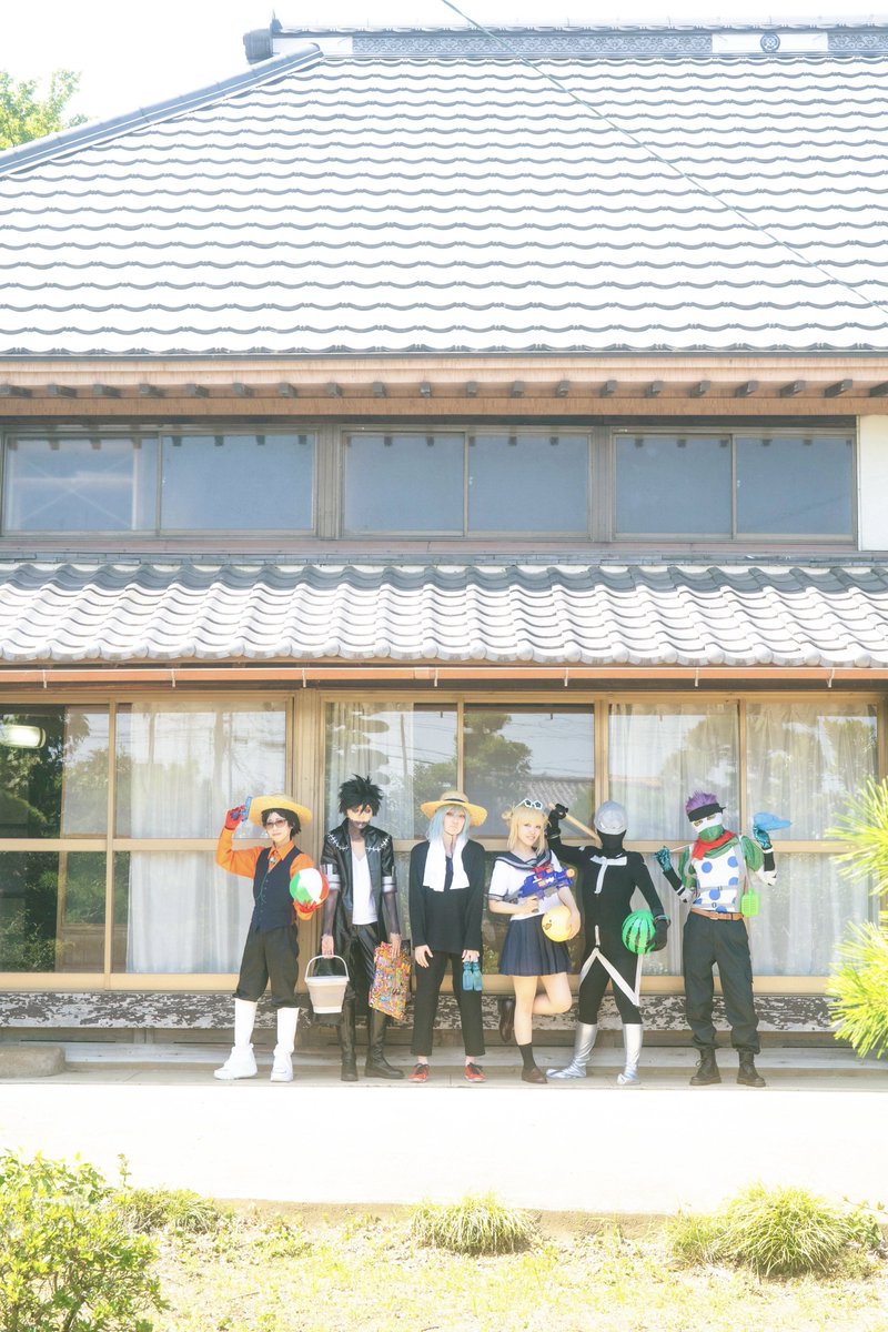 takotounagi's tweet image. cosplay 
MHA （1/3）

🔫🕶️これが俺たちの夏休みだ〜〜〜〜！！！☀️🍉👒

#250622_敵連合の夏休み