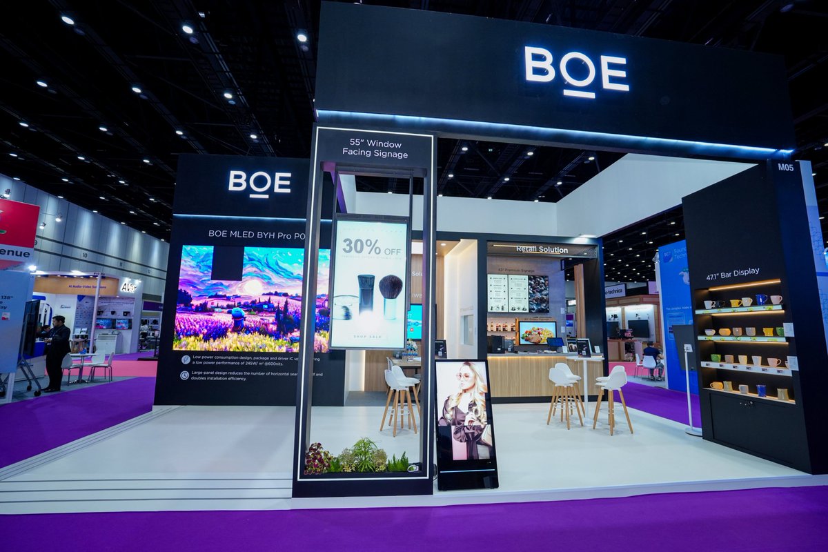 BOEMLED's tweet image. 📍Join us at InfoComm Asia 2025
📅 July 23–25, 2025
📌 Location: Bangkok, Thailand
🏢 Brand: BOE
🧭 Booth: M05
#BOEMLED #InfoCommAsia2025 #MiniLED #MicroLED #CommercialDisplay #COB