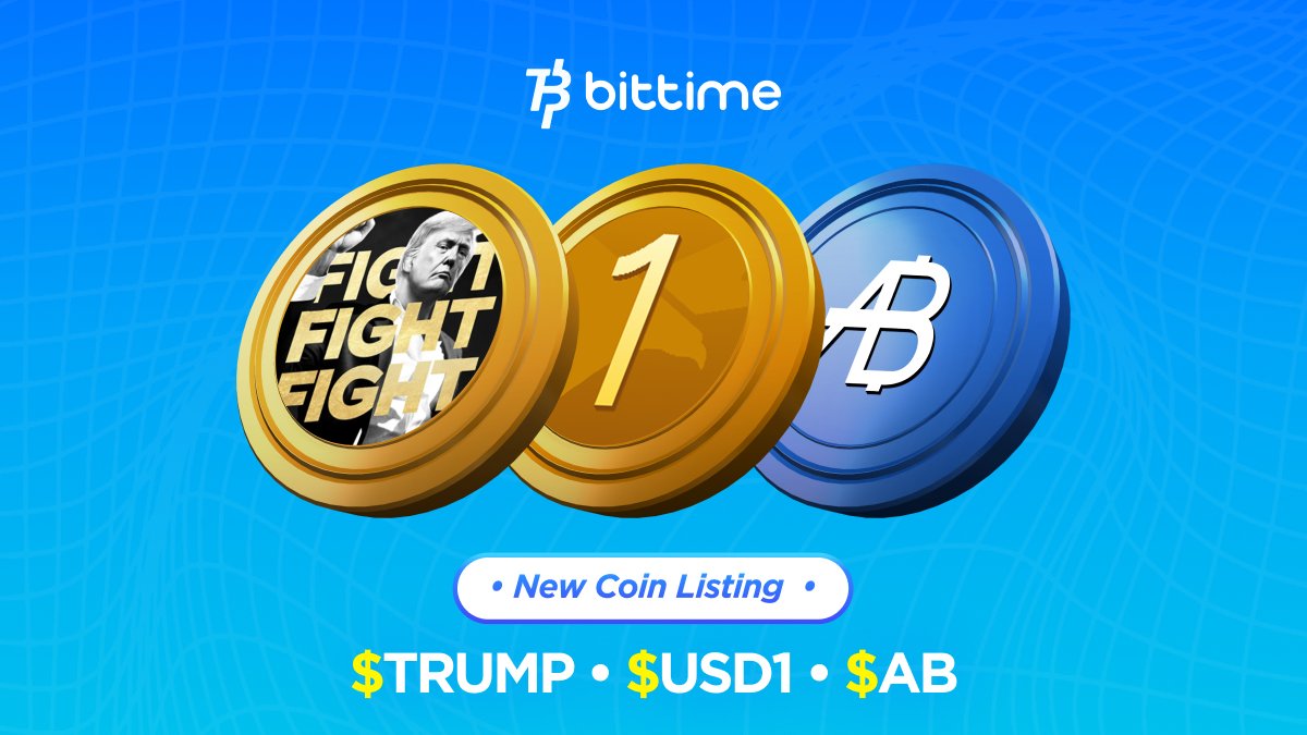 bittimexchange's tweet image. AB (AB), Official Trump (TRUMP), dan World Liberty Financial USD (USD1) sekarang udah bisa ditrading di Bittime loh! Cek di Bittime dan mulai trading sekarang 👉 bittime.com/market
AB (AB), Official Trump (TRUMP) and World Liberty Financial USD (USD1) are now available…