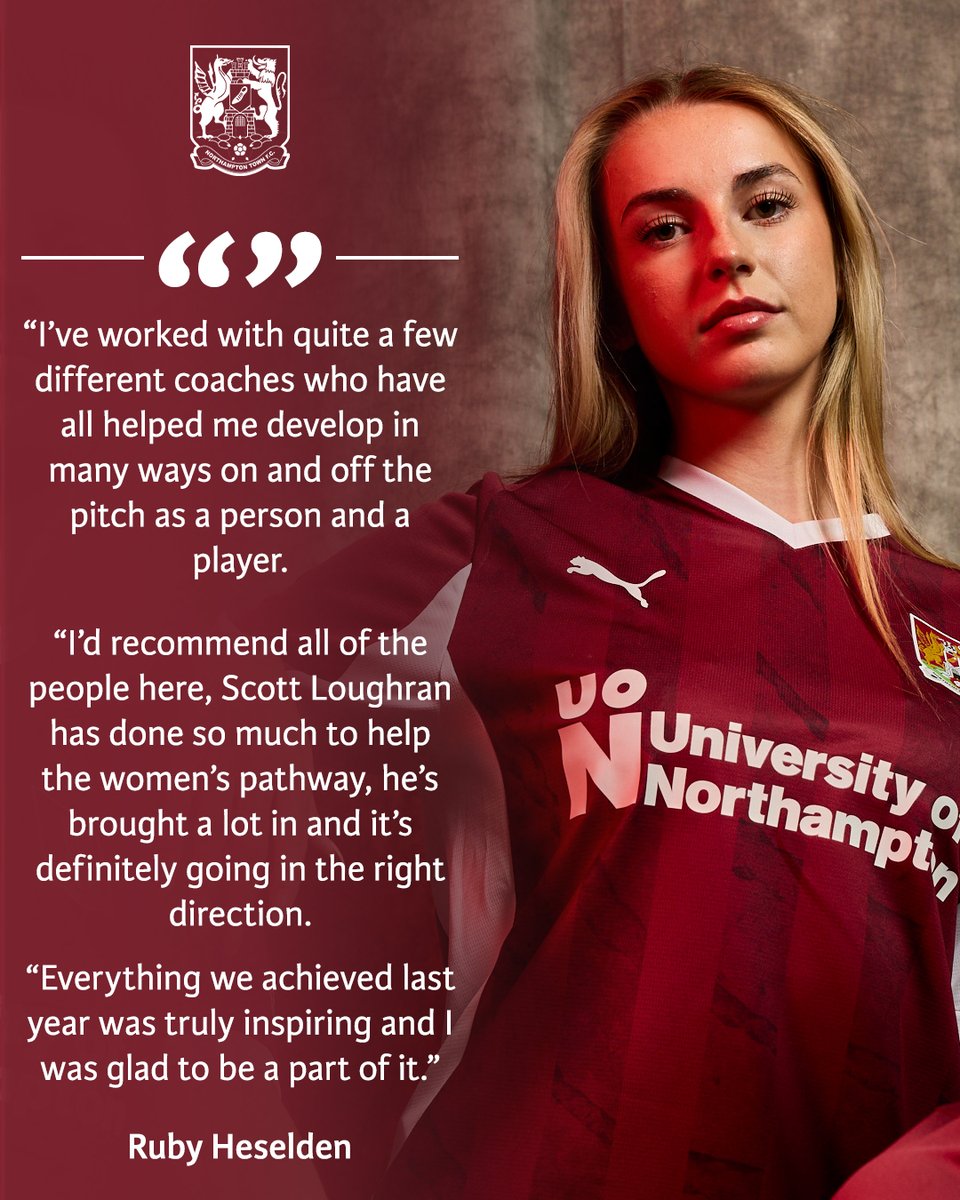 Northampton Town (@ntfc) on Twitter photo 💬Good luck to Ruby who is a huge success story of the female player pathway at the club <a href="/NTFCWomen/">Northampton Town Women</a> <a href="/NTFC_FEP/">Northampton Town FEP</a>
#ShoeArmy 👞 💬Good luck to Ruby who is a huge success story of the female player pathway at the club <a href="/NTFCWomen/">Northampton Town Women</a> <a href="/NTFC_FEP/">Northampton Town FEP</a>
#ShoeArmy 👞