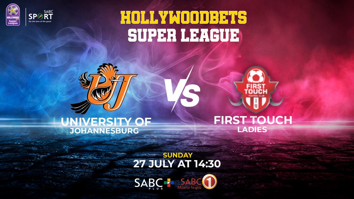 SABC_Sport's tweet image. #HWBSL | 🏆⚽️
Get ready for a thrilling encounter as the University of Johannesburg goes head-to-head with First Touch Ladies.
📅Sun, 27 July |⏲️14:30
📺SABC 1
📱Stream on sabc-plus.com
#SABCSport