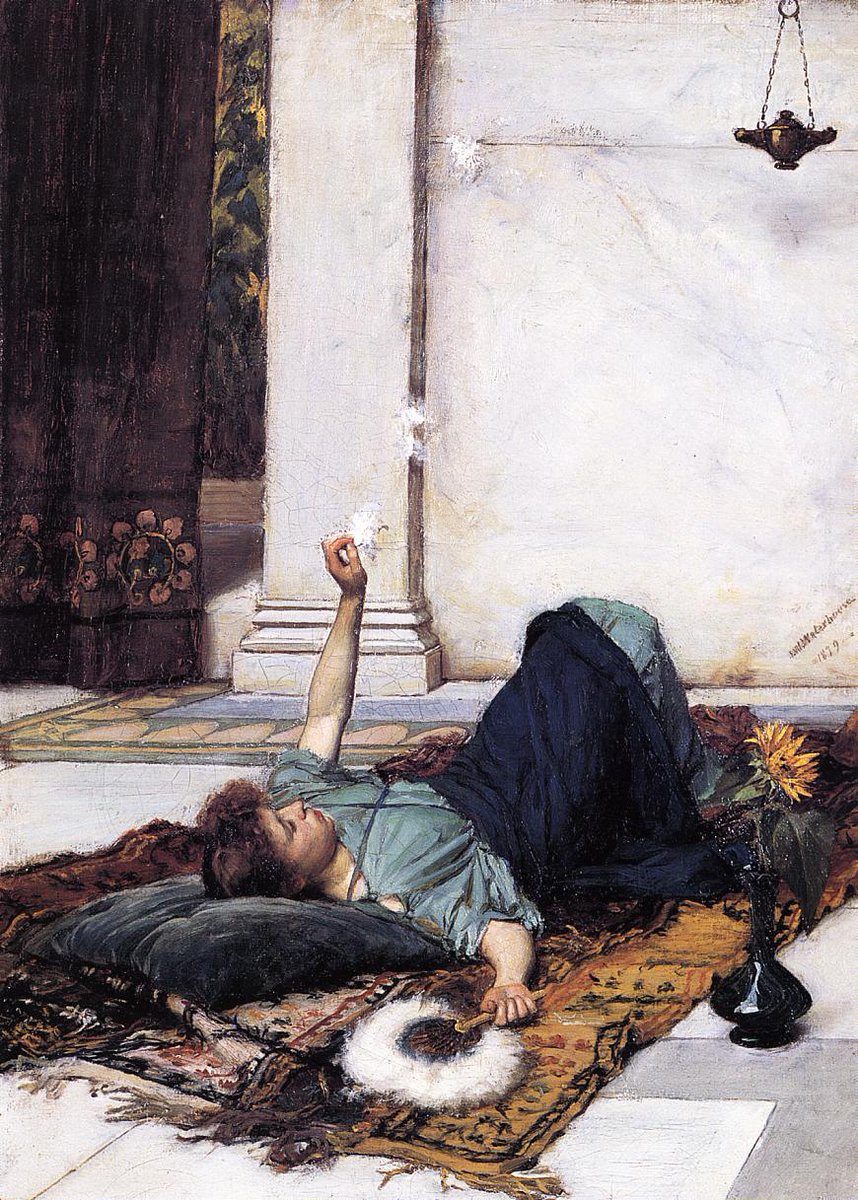 rinconartex's tweet image. «Es dulce no hacer nada» (John William Waterhouse, 1879).