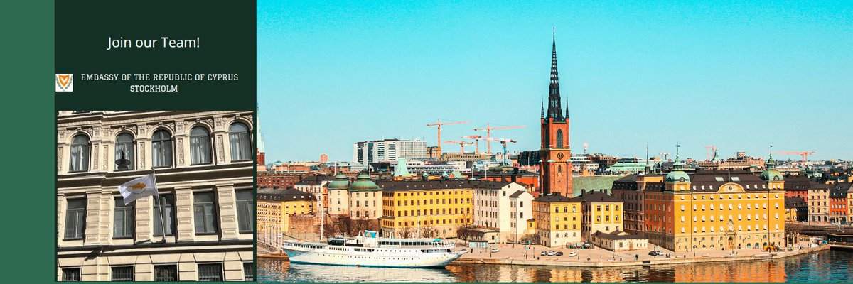 Ελάτε στην ομάδα μας‼️
Κενή θέση Ιδιαιτέρας Γραμματέως στην 🇨🇾 Πρεσβεία της Κύπρου στη 🇸🇪 Στοκχόλμη.

Η Πρεσβεία της Κύπρου στη Στοκχόλμη δέχεται αιτήσεις για πλήρωση θέσης Ιδιαιτέρας Γραμματέως.

🗓️Υποβολή αιτήσεων μέχρι 11 Αυγούστου 2025.
Πληροφορίες 👉 mfa.gov.cy/mfa/Embassies/…