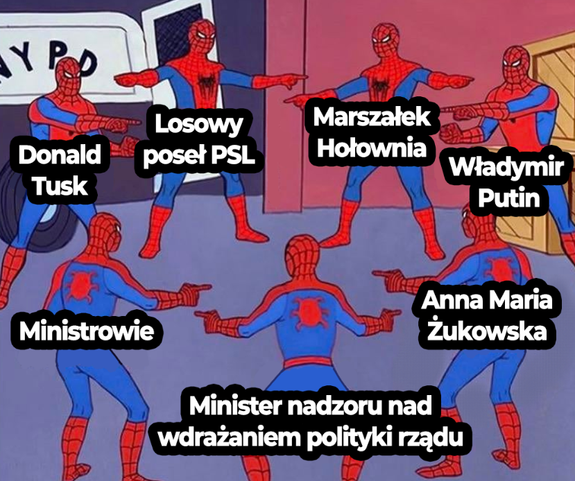 P_Zdunczyk's tweet image. Donald Tusk powołał nowego ministra. Maciej Berek został ministrem nadzoru nad wdrażaniem polityki rządu.
Tak obecnie widzę kwestię odpowiedzialności w polskim rządzie: