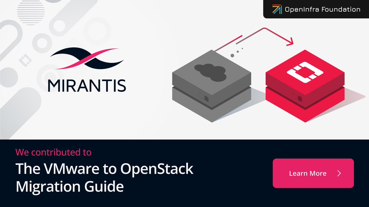 MirantisIT's tweet image. Staying locked into legacy virtualization platforms is becoming harder to justify. With rising costs, restrictive licensing, and uncertain support, many organizations are exploring a move away from VMware.
This in-depth guide lays out how to migrate from VMware to OpenStack with…