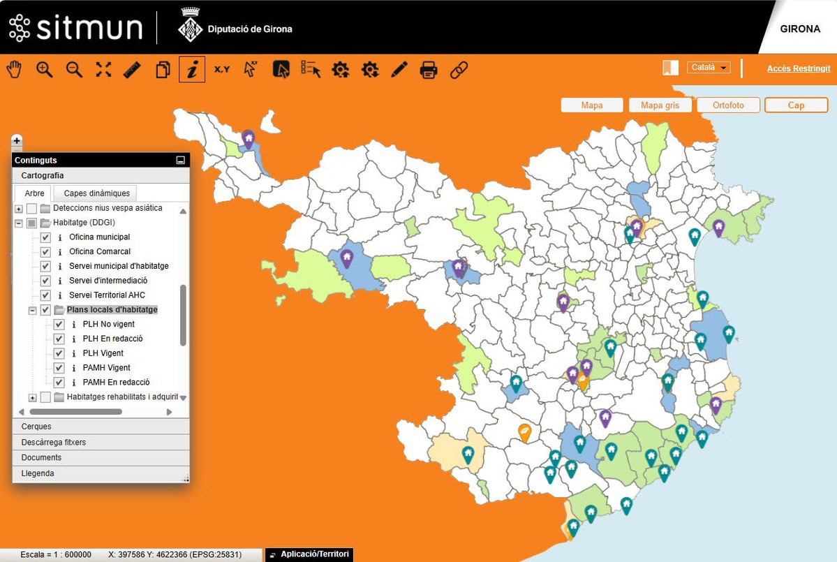 DiputacioGirona's tweet image. 🏠 Al #SITMUNDdGi podeu consultar les oficines i serveis d'habitatge de les #comarquesgironines:
▪️oficines municipals
▪️comarcals d'habitatge
▪️serveis d'intermediació
▪️serveis territorials
ℹ️ També trobareu informació sobre l'estat dels Plans locals d'habitatge.
👀👉…