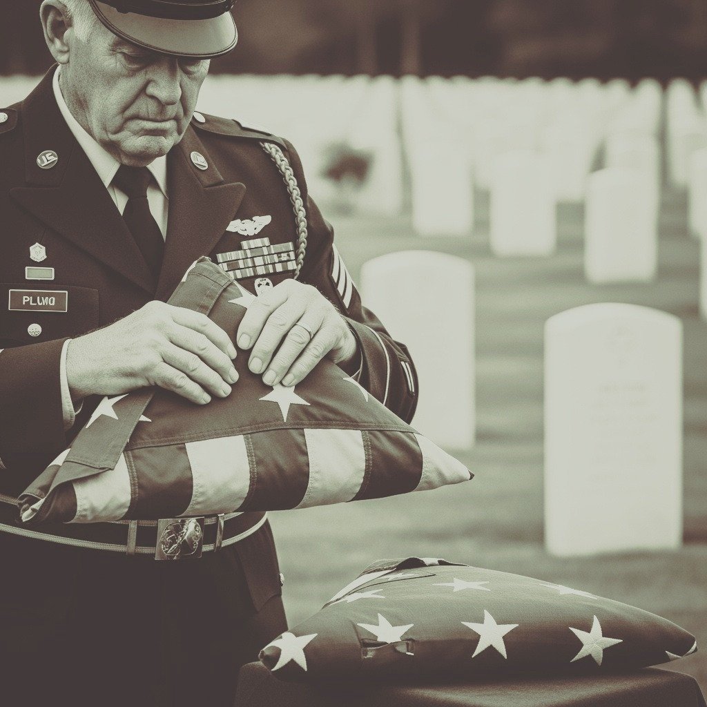 ustonymc's tweet image. After losing his entire unit in the Pacific, Cpl. Jacob Willis became a member of the military Honor Guard. For 50 years he folded the flag at veteran's funerals-always with trembling care.
When he died, they used the same flag he folded over 1,000 times. In his will he wrote,…