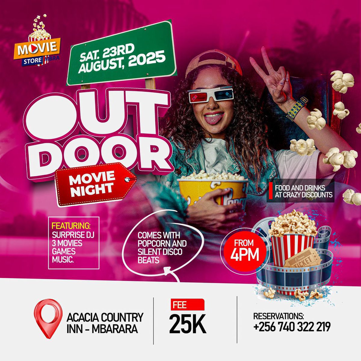Faithbarigaba1's tweet image. 23rd August we are outside for the #OutDoorSilentMovie
Early bird tickets 20k just
Dont miss out