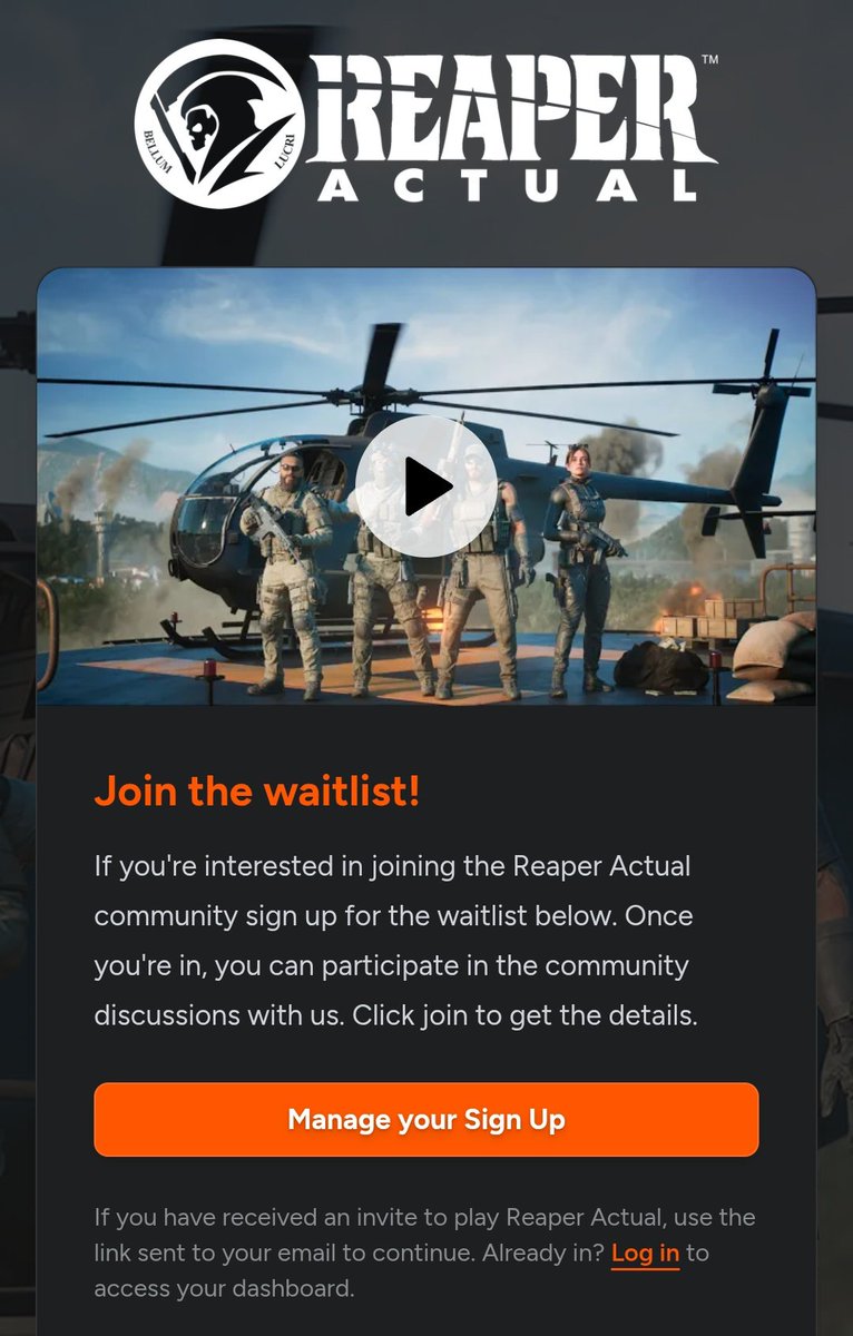 Angel (@angelm16_) on Twitter photo Sign up for <a href="/ReaperActualDPS/">Reaper Actual</a> Whitelist
Raised $30M
- Visit: reaperactual.firstlook.gg
- Connect Discord
- Connect Steam
Done Sign up for <a href="/ReaperActualDPS/">Reaper Actual</a> Whitelist
Raised $30M
- Visit: reaperactual.firstlook.gg
- Connect Discord
- Connect Steam
Done