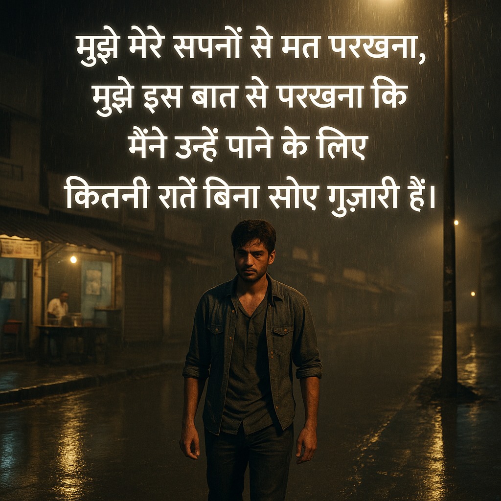 RYPofficial's tweet image. "मुझे मेरे सपनों से मत परखना,
मुझे इस बात से परखना कि
मैंने उन्हें पाने के लिए
कितनी रातें बिना सोए गुज़ारी हैं।"