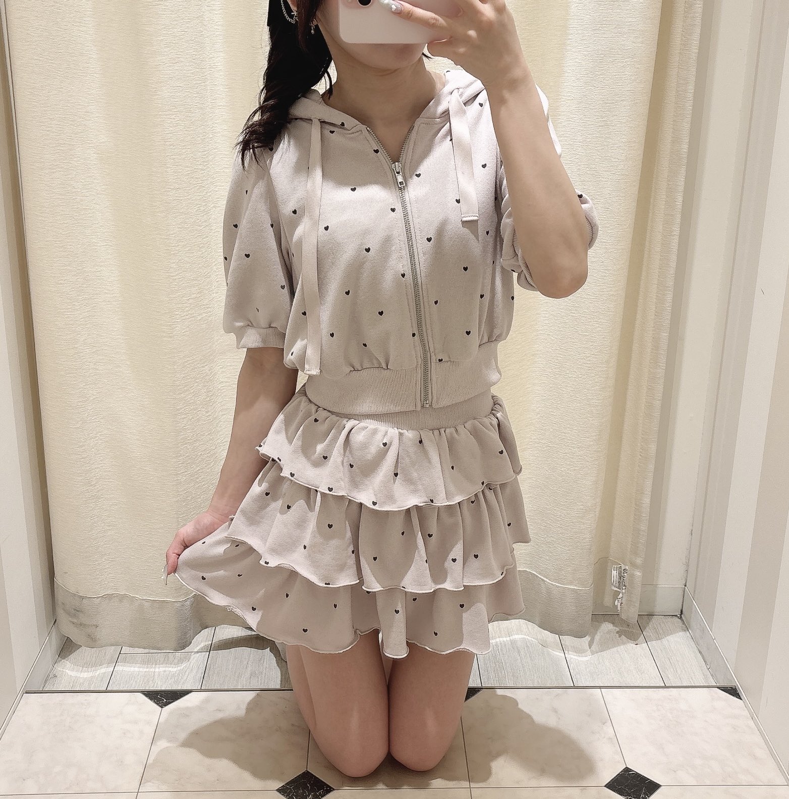 やっち♪ 　おまとめfamiliar160 トレーナー&スカート Amazon | [LXIGAFFU] 春秋 パーカー チェック柄 スカート 2点
