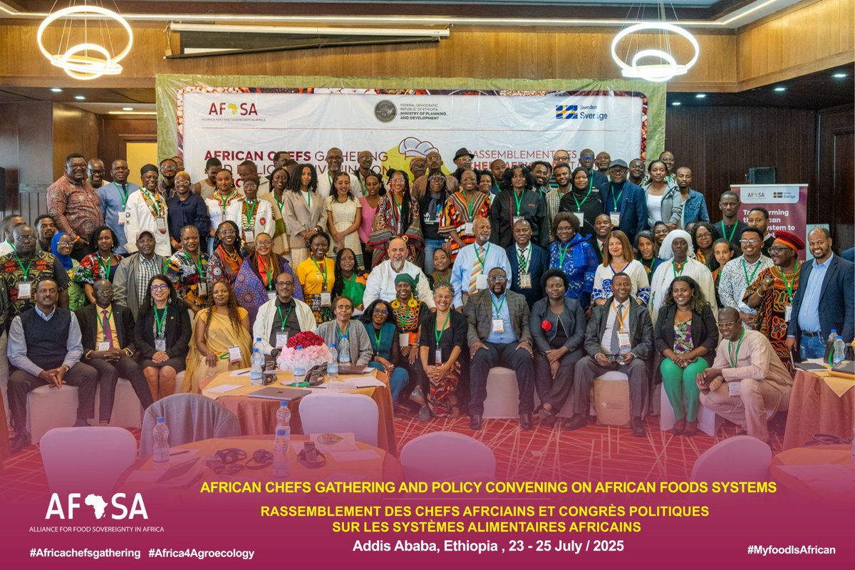 agripower_on's tweet image. Le premier Rassemblement des chefs africains et Conférence sur les systèmes alimentaires africains se tient à Addis-Abeba, réunissant plus de 140 participants, dont des chefs, agriculteurs et décideurs. @Afsafrica #africanchefsgathering #africa4agroecology