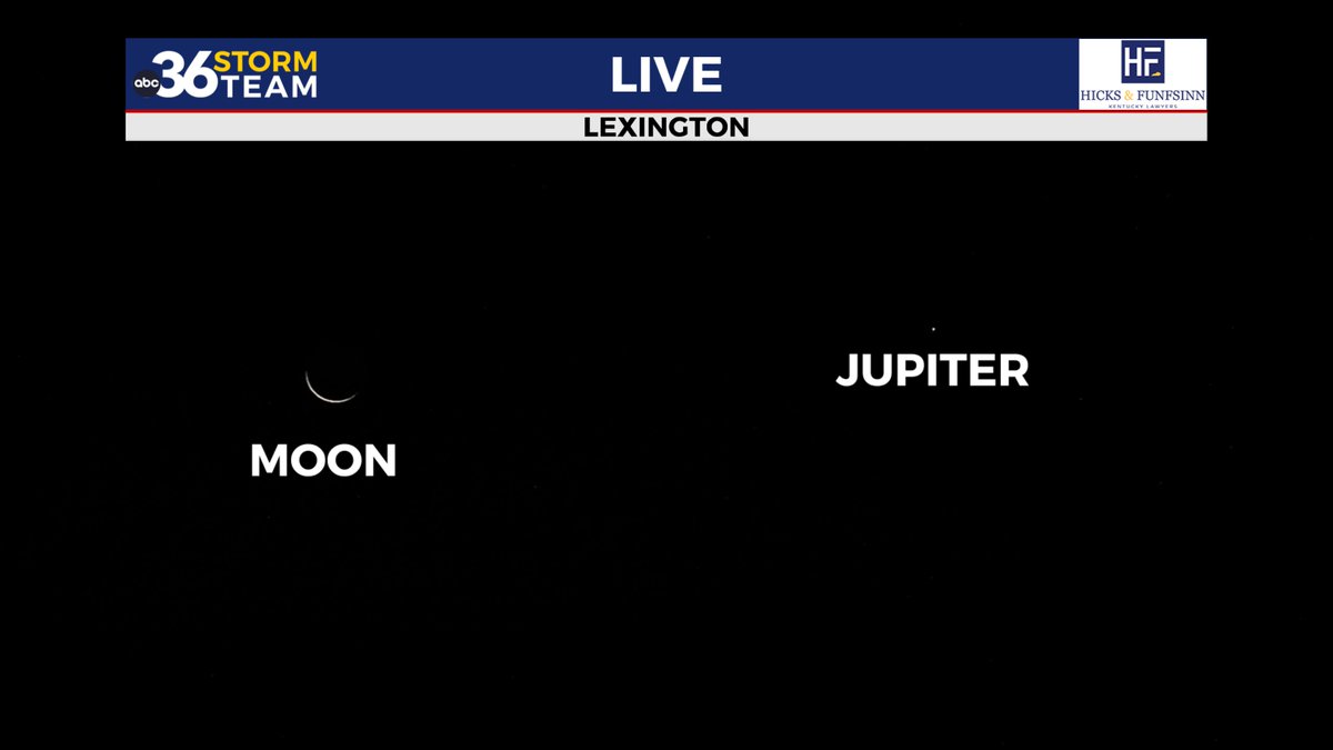 GaudetWeather's tweet image. SKY WATCHERS! A great view of the moon, Jupiter, and Venus in the northeastern sky this morning. - 5:30 AM on Wednesday, July 23rd